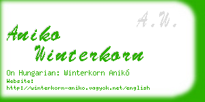 aniko winterkorn business card